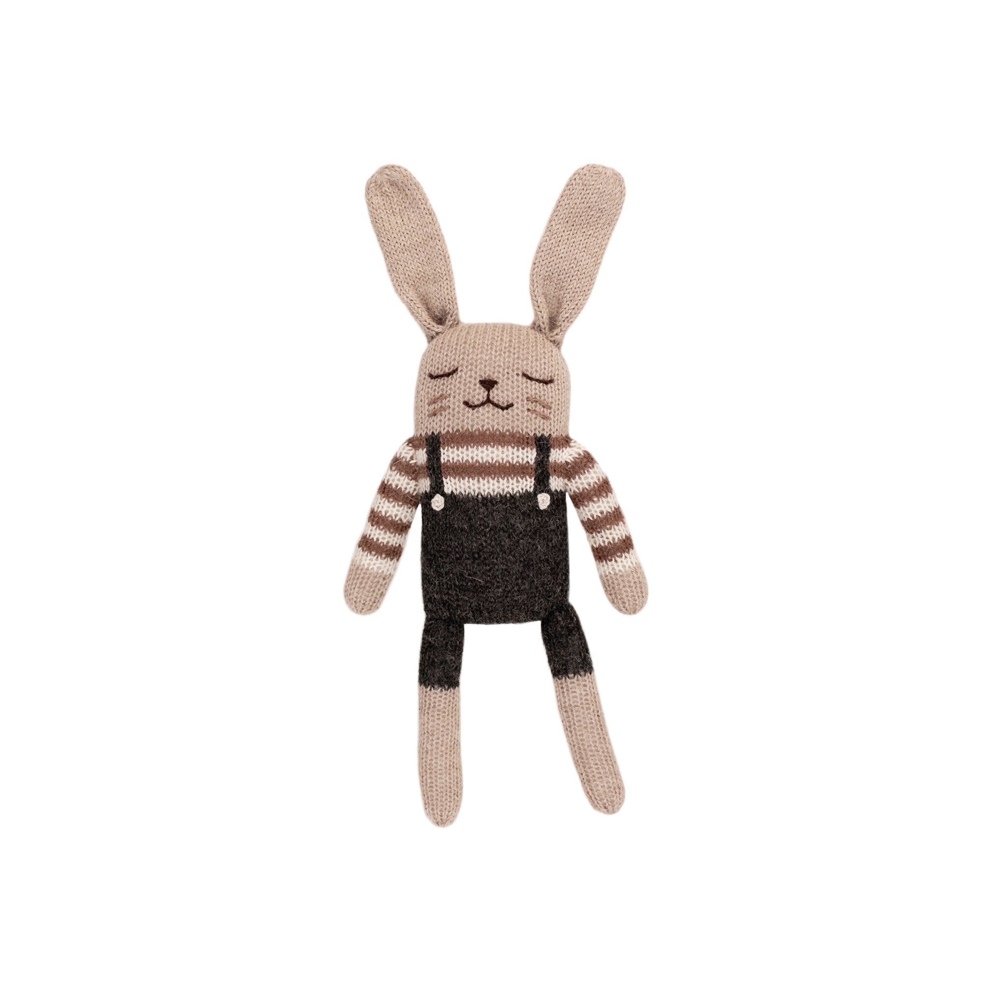 Coelhinho Jardineiras - Boneco em Lã de Alpaca